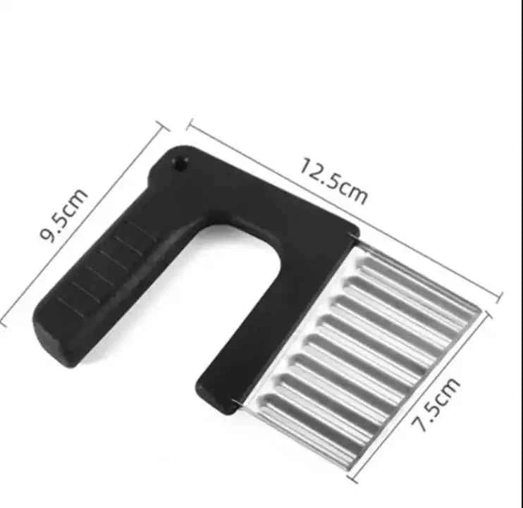 Late-Model Potato Chip Slicer Cutter Vegetable Fruit Corrugated Wavy Knife French Fries Potato Cutter Kitchen Gadget Accessories