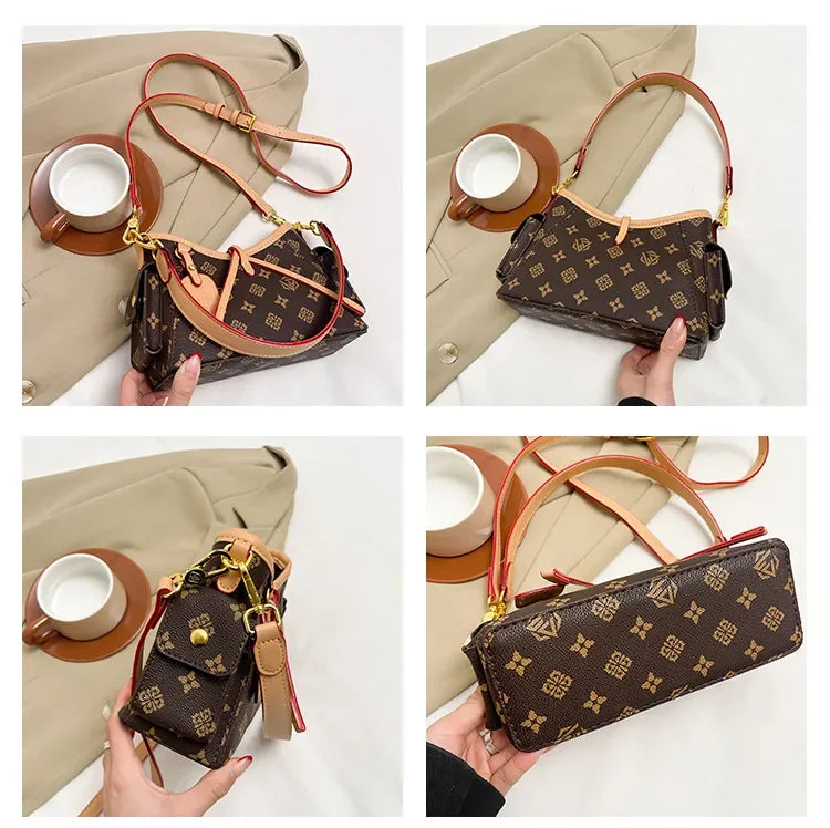 Printed Versatile Tote Bag, Large Capacity Hobo Style