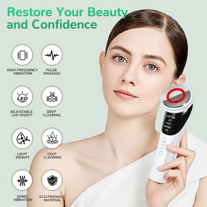 4-in-1 LED Hot & Cold Compress Face Massager