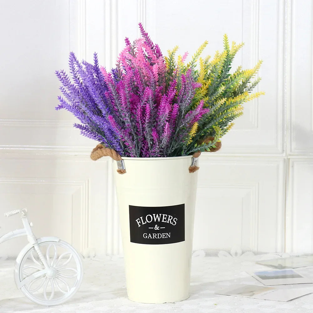 5 fork Artificial Flocking Lavender Plant wedding home decoration Artificial Fake Flower Wheat Plant Decoration Flower