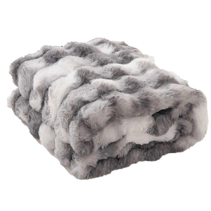 Faux Rabbit Fur Blanket for Bed,Thick & Warm Bed Blankets for Winter,Soft Cozy Fluffy Decorative Blankets for Bedroom