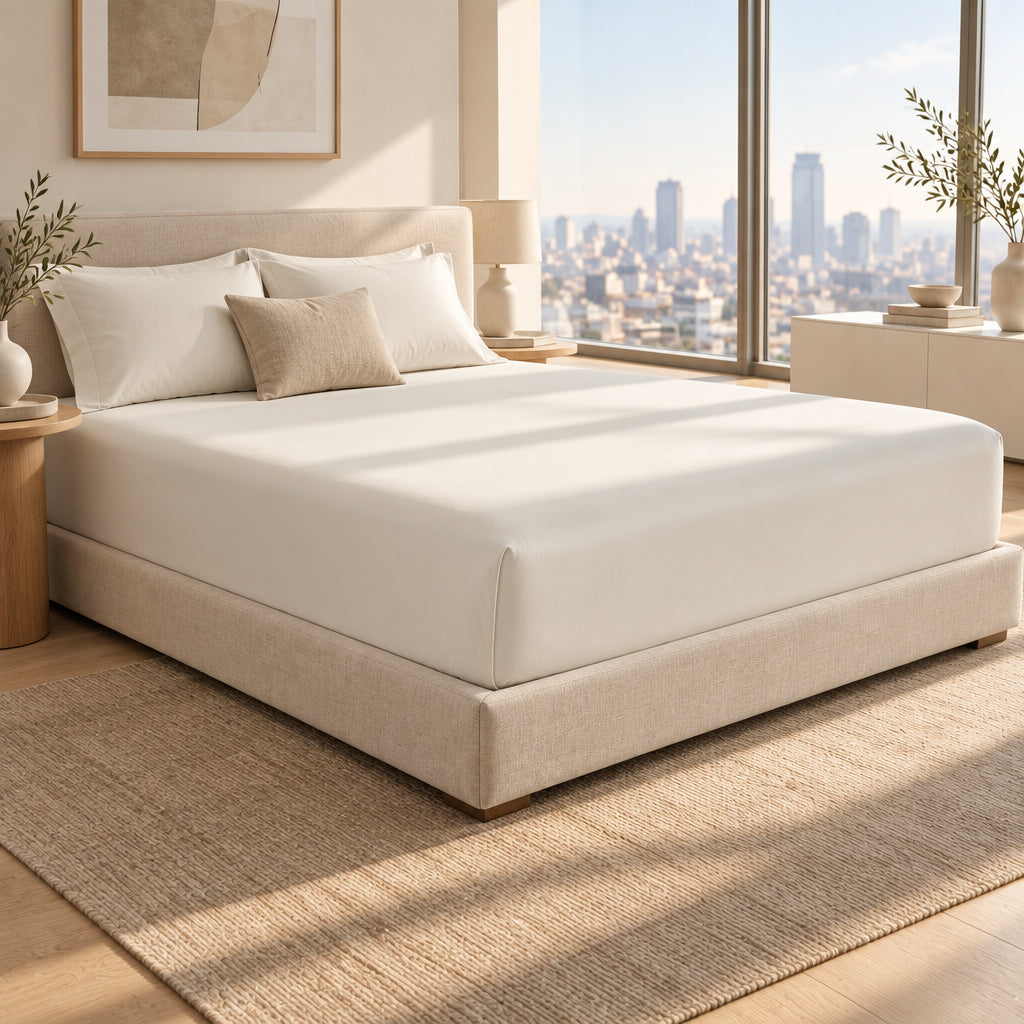 Solid Color Cotton Flat Sheet | Multiple Sizes