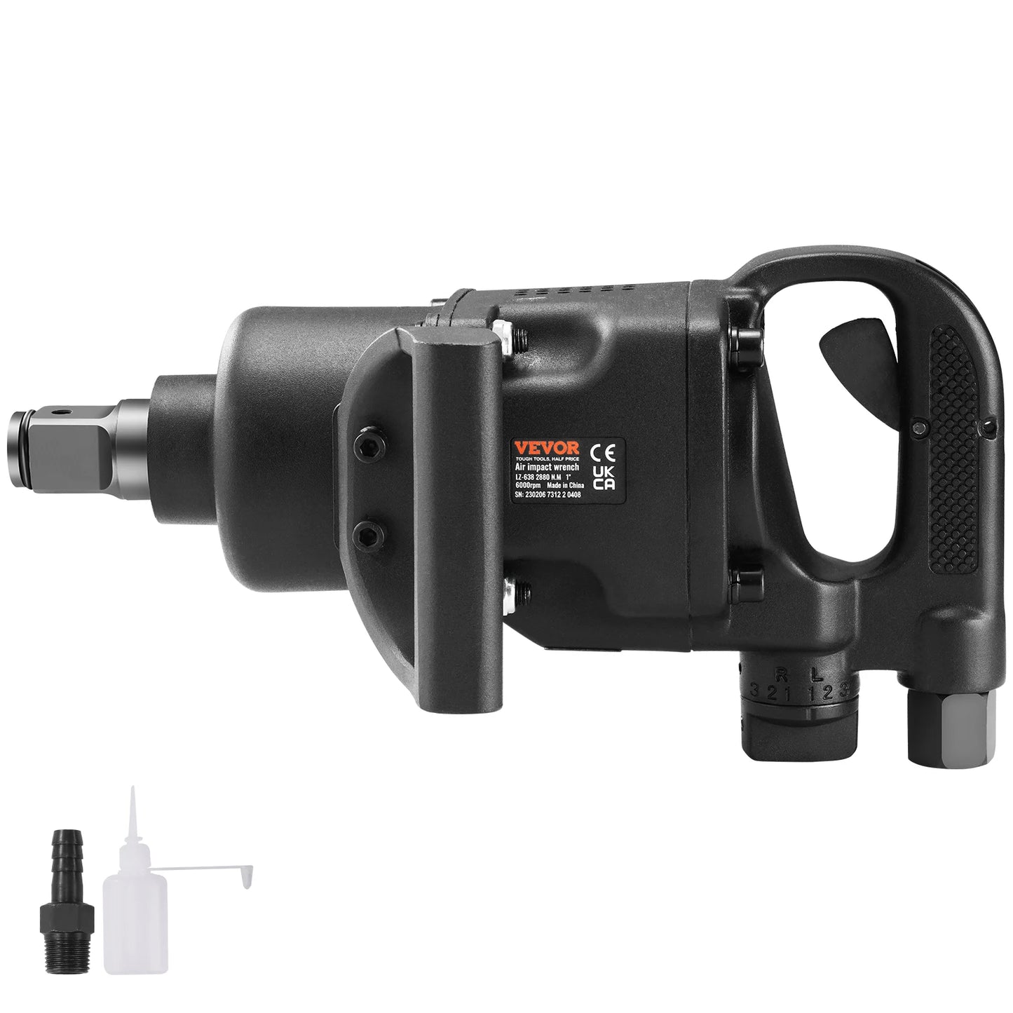 Air Impact Wrench Up to 2730 ft-lbs Reverse Torque Output 1inch Pneumatic Impact Gun for Repairs and Maintenance
