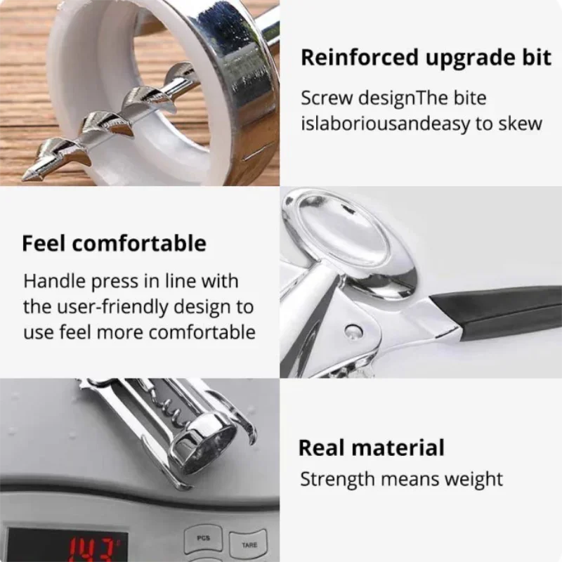 Steel Wine Corkscrew Wine Opener Multifunctional Stainless Corkscrew Kitchen Supplies Red Wine Bottle Opener Beer Driver