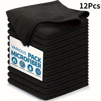 Lint-Free Microfiber Cleaning Cloths, Reusable