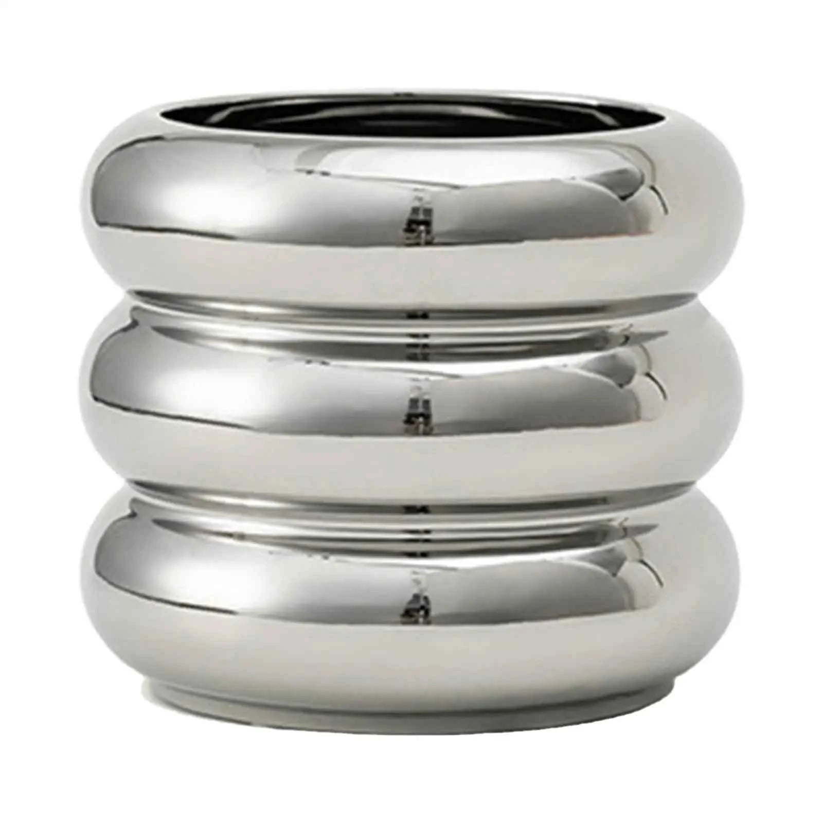 Ceramic Flower Vase Plants Holder Planter Decors Cosmetics Lipstick Bud Vase Flower Pot Makeup Brush Holder for Bathroom Dresser