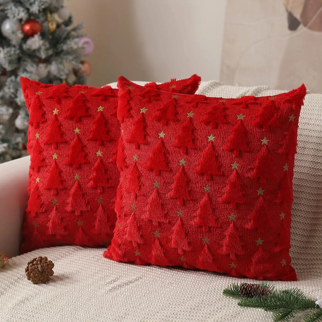 Knitted Spring Tree Decorative Throw Cushion Cover