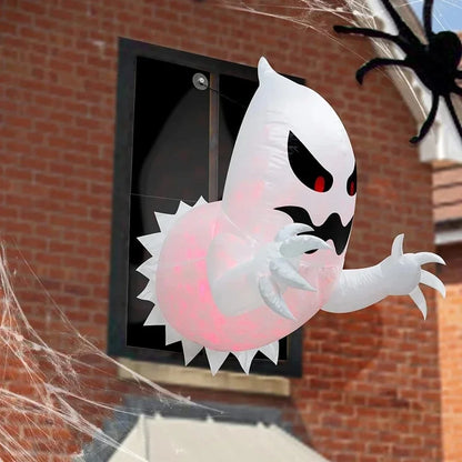 1Pc 1.4m Halloween Ghost Scary Inflatable Giant Blow Up Foldable Phantom Unique Coming Party Outside Yard Garden Lawn Decor Prop