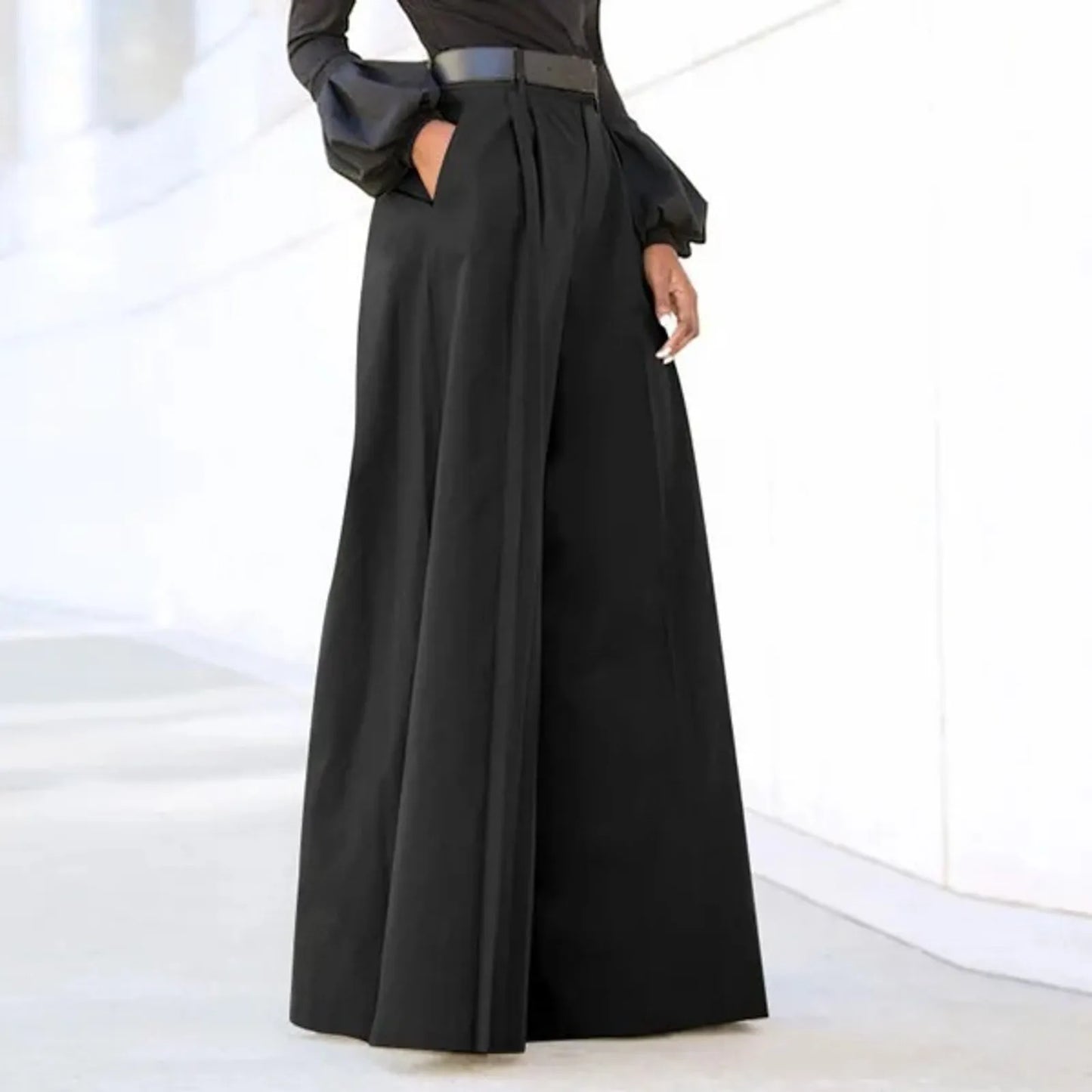 Pants For Women Summer Autumn Palazzo Pants Printed Cropped Cotton Baggy Trousers With Pockets Female Oversized Trousers