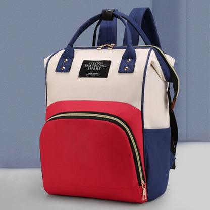 Large Capacity Canvas Diaper Bag, Thermal Insulation