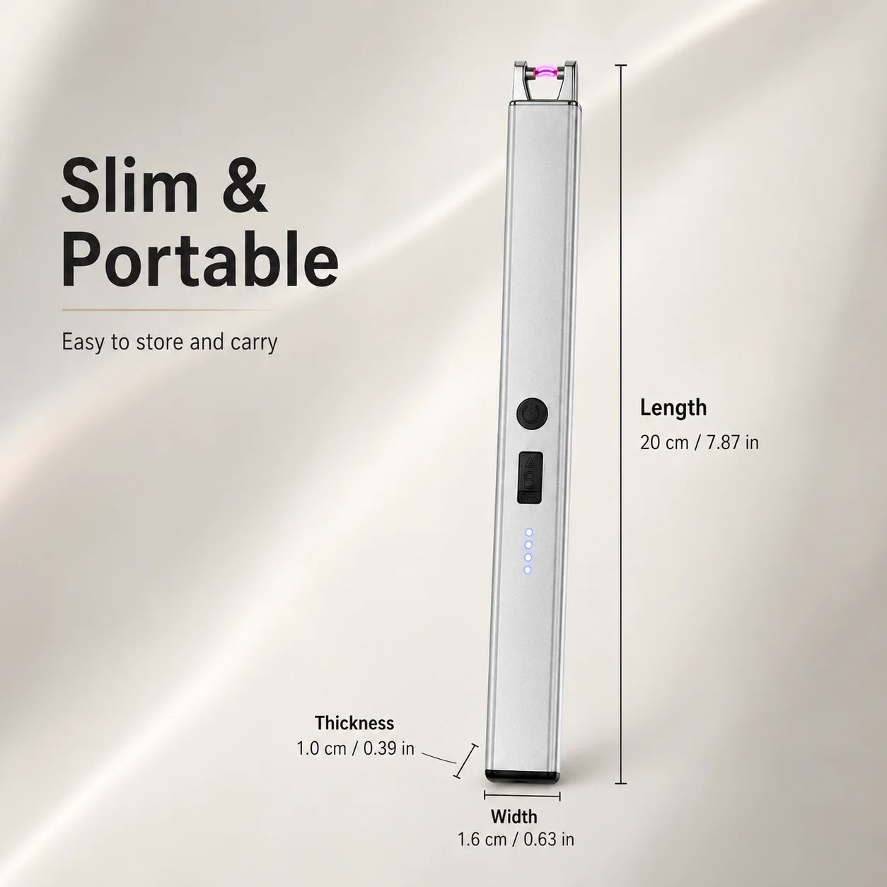 Electric Arc Candle Lighter – USB Rechargeable, Windproof Flameless Plasma, Long Reach & LED Display