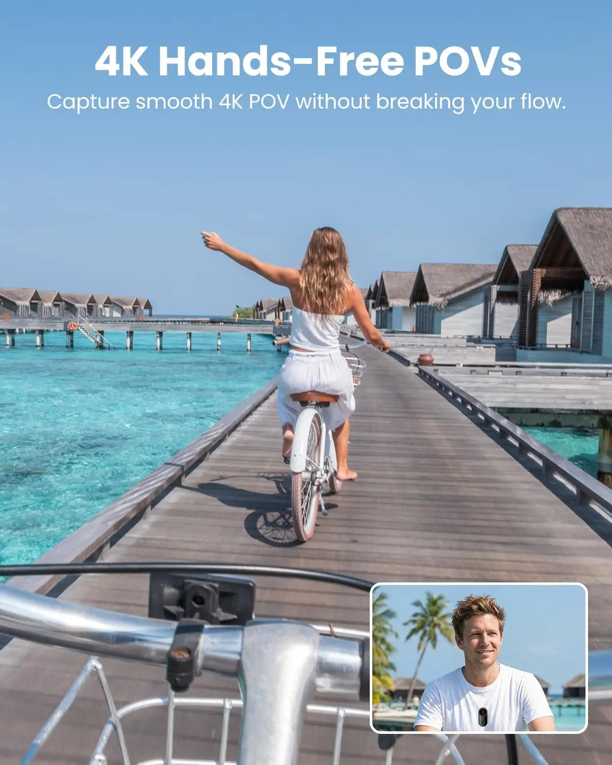 4K POV Body Camera – 1.47" Display, 150-Min Battery, WiFi, 64GB | Wearable Action Cam