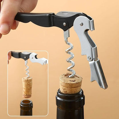 Professional Waiter's Corkscrew Wine Opener – Double Hinge with Foil Cutter