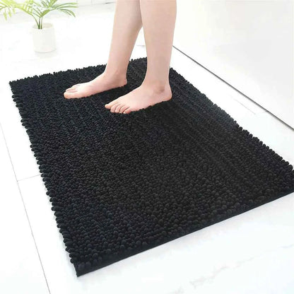 Olanly Chenille Bathroom Rug Extra Soft Shaggy Bath Mat Non-Slip Bathroom Floor Mat Water Absorbent Plush Microfiber Rugs Shower