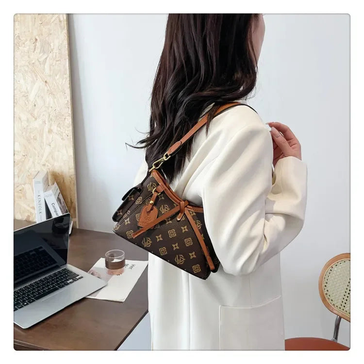 Printed Versatile Tote Bag, Large Capacity Hobo Style