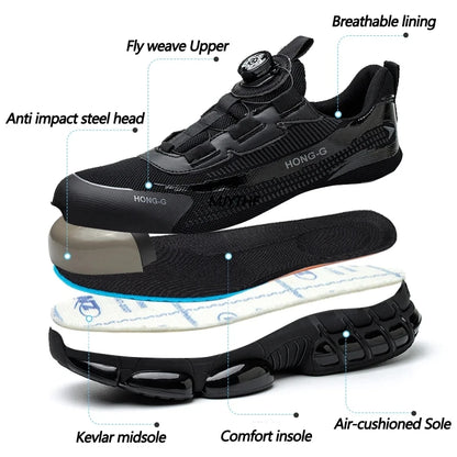 Men’s Safety Work Shoes — Steel Toe, Puncture-Proof & Anti-Smash