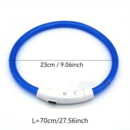 USB Rechargeable LED Light-Up Dog Collar