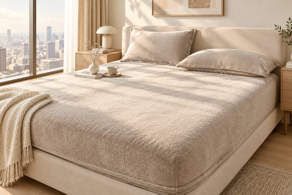 Plush Fitted Mattress Cover | Soft Bed Sheet