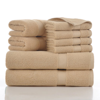 Towels 8 Piece Majestic Plush Luxury Towel Set, Cotton, Grey | Majestic - Bath Towel Set