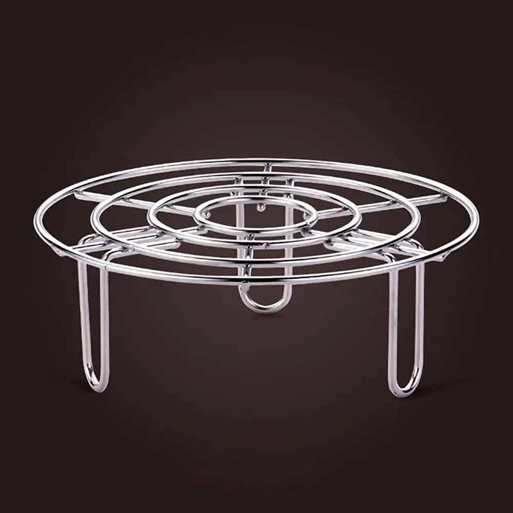 15.5-27.5cm Stainless Steel Steamer Rack Heavy Duty Round Durable Pot Pan Pressure Cooker Trivet Kitchen Cookware Accessories