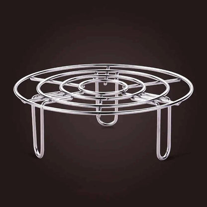 15.5-27.5cm Stainless Steel Steamer Rack Heavy Duty Round Durable Pot Pan Pressure Cooker Trivet Kitchen Cookware Accessories