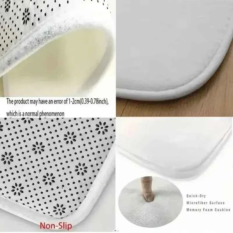 Living Room Carpet Non-slip Soft Machine Washable Floor Mat Bohemian Pink Floral Rug Bedroom Home Decoration Mats Washable Rugs