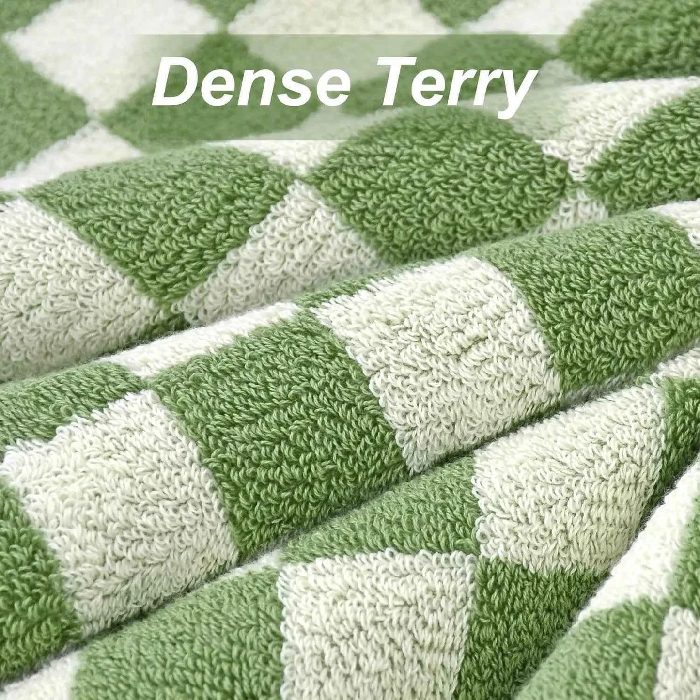 Checkered Towels Set of 4,Luxury Towels for Bathroom, 2 Bath Towels,2 Hand Towels,Soft Absorbent Quick Dry Gifts Home Decoration