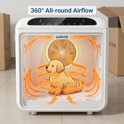 Pet Dryer Box, 360° Airflow, Quiet 40dB Operation