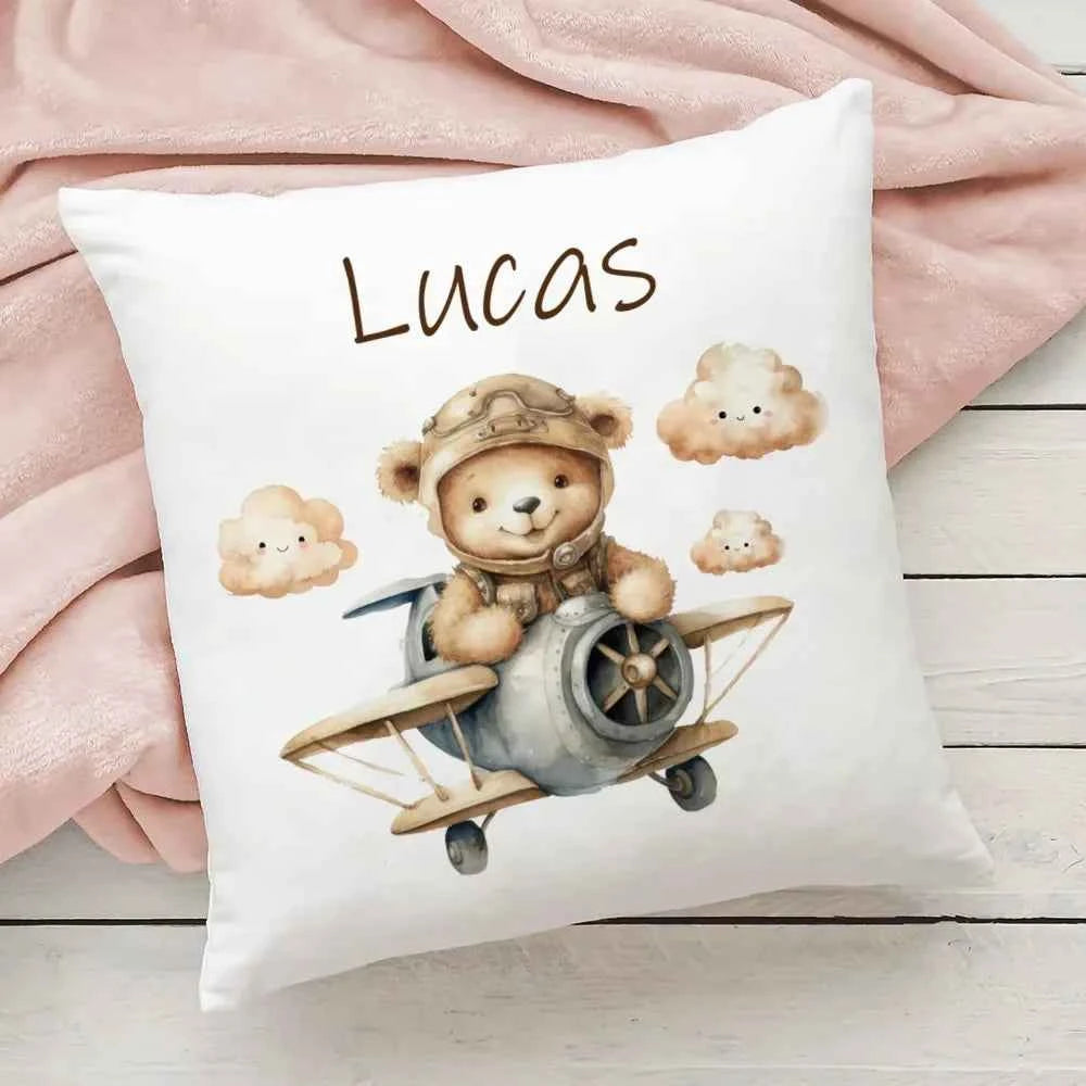 Personalized Pillow Cover Fire Custom Name Pillow Dust Case Kids Bedroom Decor Pillowcase Birthday Shower Gifts for Children