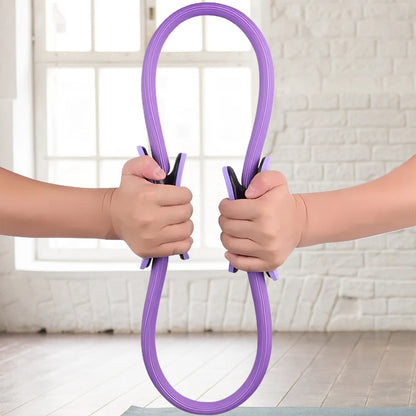 Pilates Ring Fitness Ring with Non Slip Handles for Core Workout (Purple)