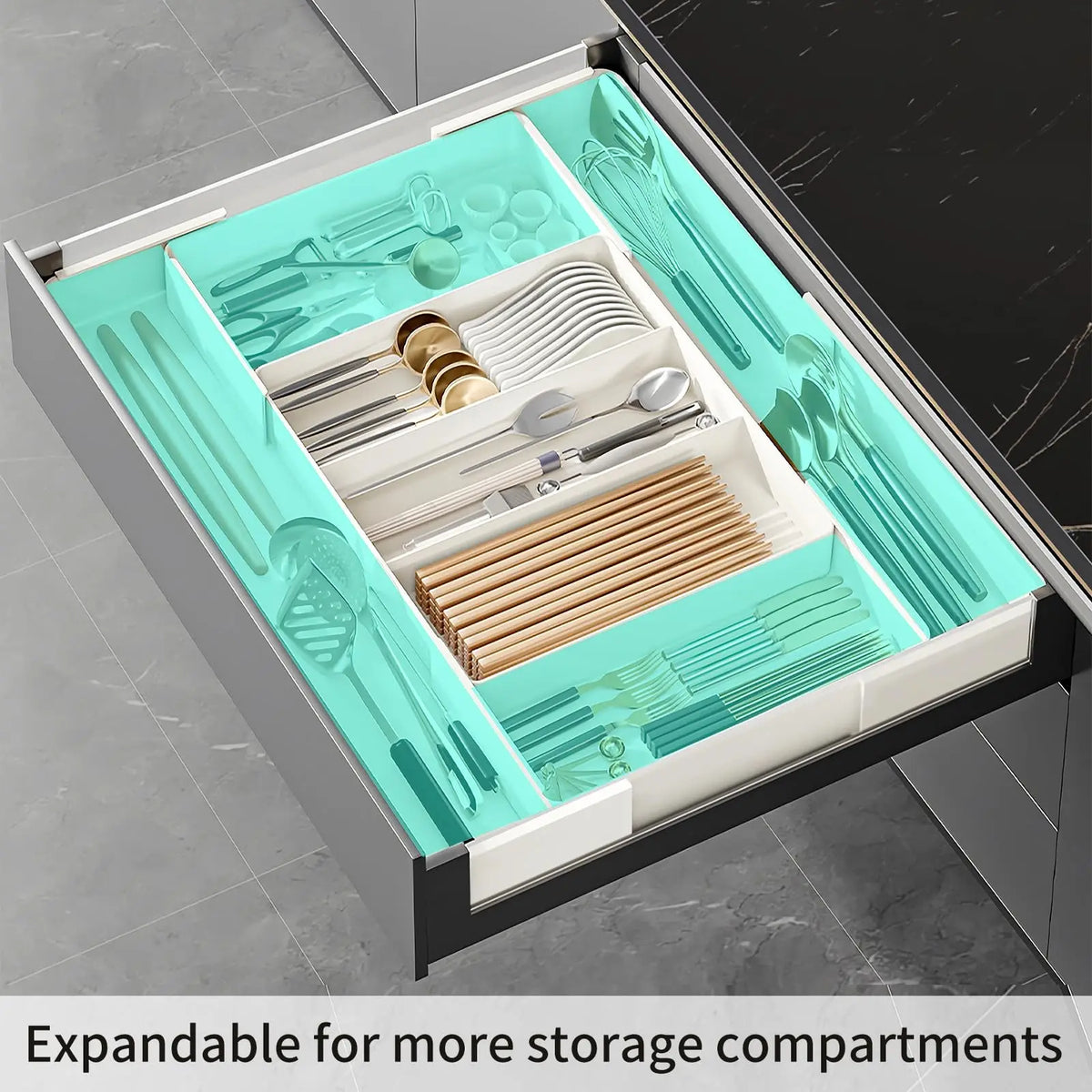 Expandable Cutlery Tray, Kitchen Drawer Organizer