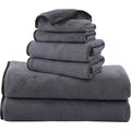 Luxury Silk-Feel Hemmed Towel Set - Thin, Fast Drying - 2 Bath Towels