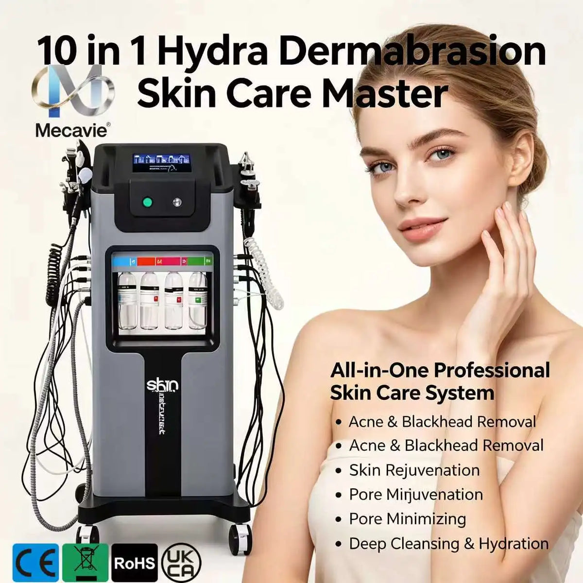 10-in-1 Hydra Dermabrasion Machine, Spa & Clinic
