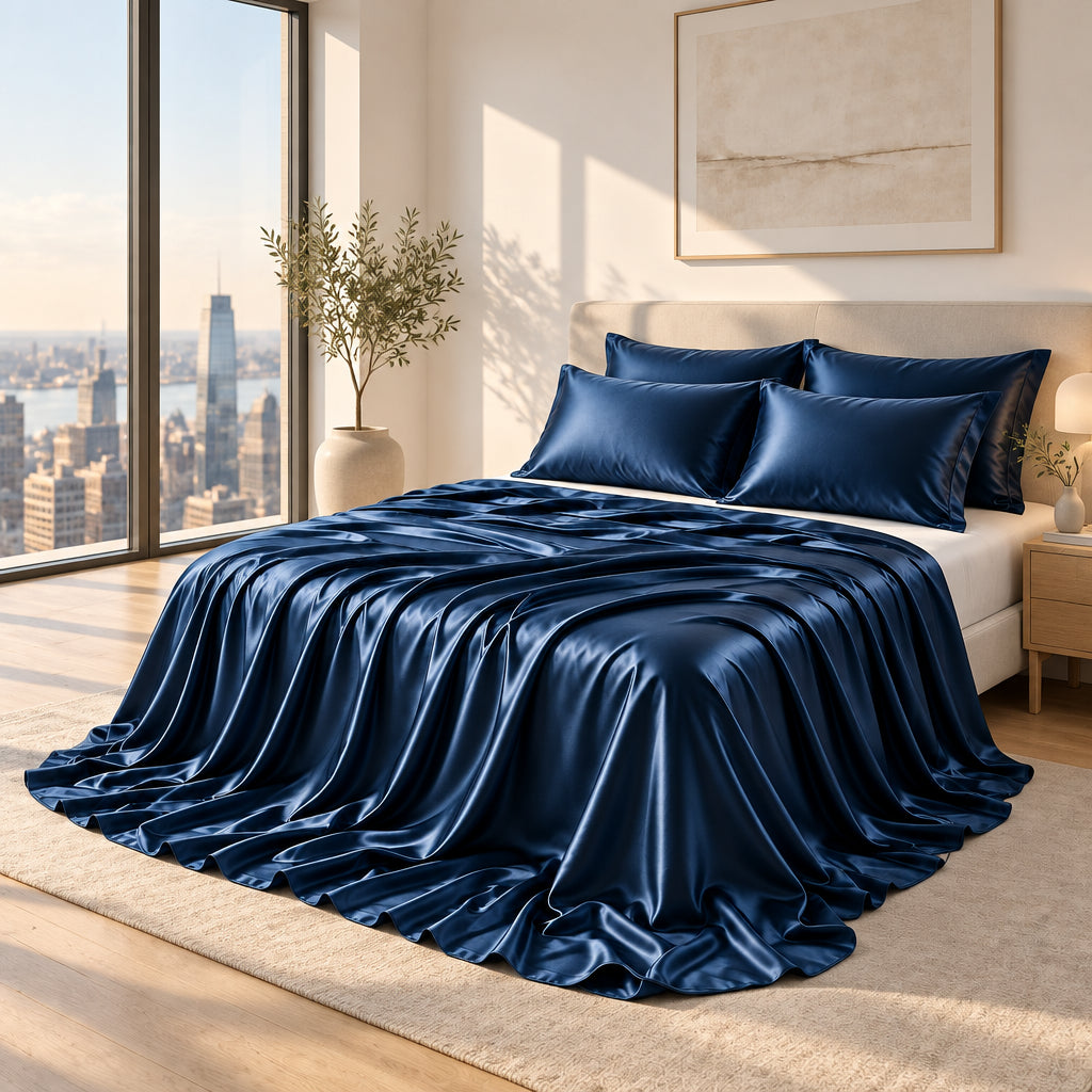 Bamboo Fiber Sheet Set with Fitted Sheet, Flat Sheet & Pillowcases