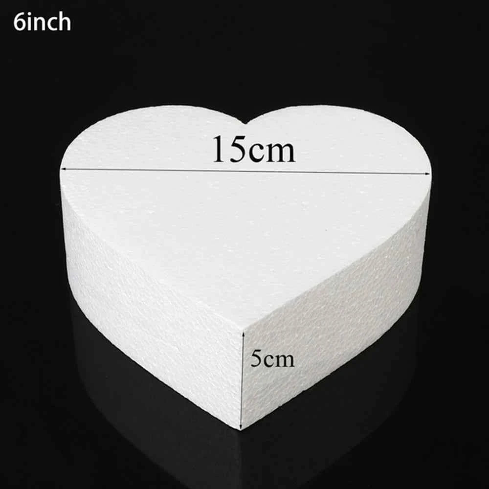 Wedding Decor Sugarcraft Kitchen Accessories Heart Shaped Styrofoam Cake Foam Mould Dummy Cake Model Practice Model DIY Model