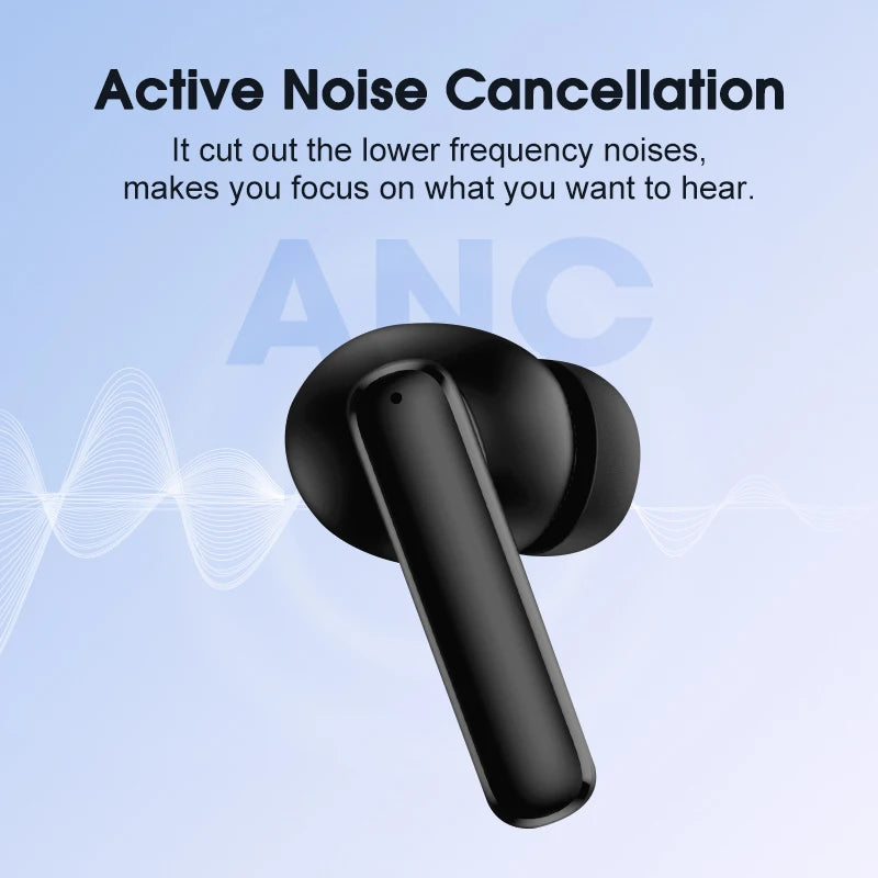 QCY T13 ANC Wireless Earbuds – Bluetooth 5.3, 28dB ANC, 4-Mic ENC, 30H Playtime, IPX5
