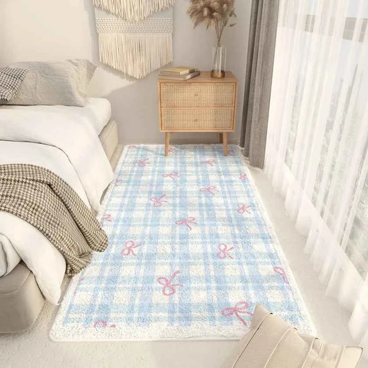 VIKAMA Korean-style Fresh Carpet Home Decor, Suitable for Living Room and Bedroom Floor Mat, Anti-slip, Soft and Comfortable