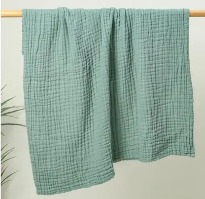 Pure Cotton Bubble 6 Layers Baby Bath Towel Kids Swaddle Wrap Bedding Muslin
