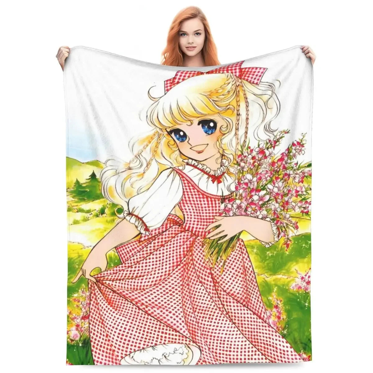 Candy Candy Manga Fleece Blankets Drama Adventure Custom Throw Blankets for Sofa Bedding Lounge