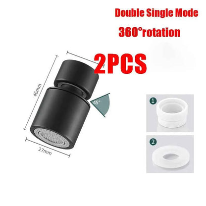 360°Universal Kitchen Faucet Anti-splash Aerator Bathroom Tap Rotatable Faucet 2 Mode Tap Nozzle Bubbler Kitchen Sink Faucet