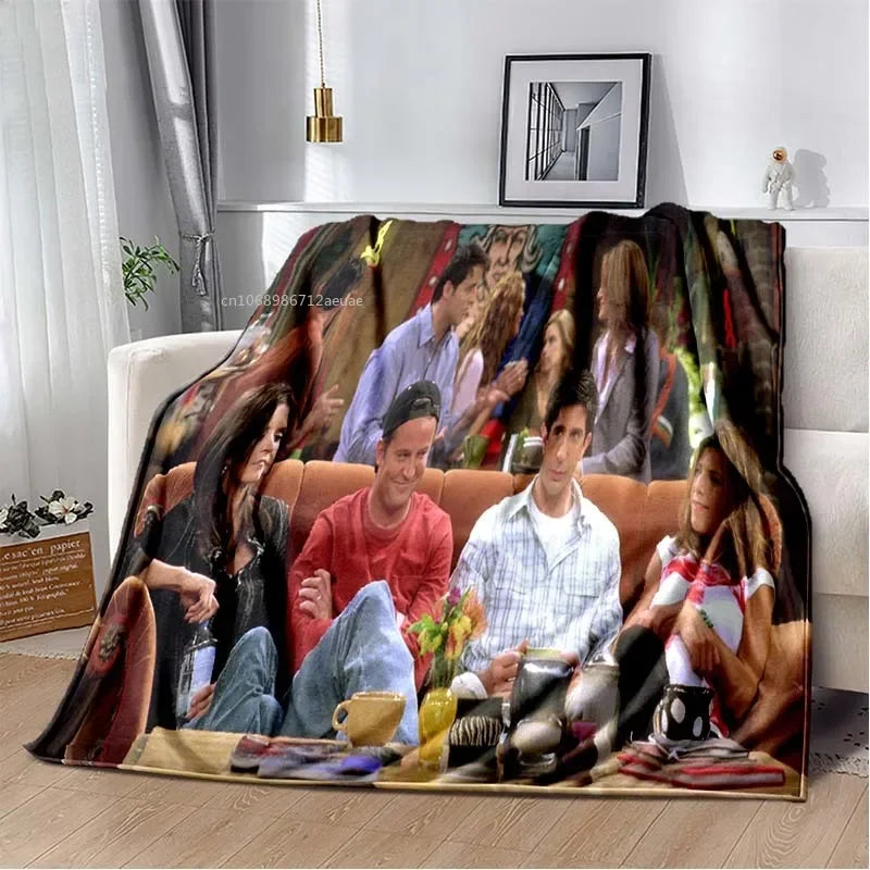 Friends Classic TV Series Blanket Character Pattern Collection Flannel Blanket Soft Bedspread Sofa Warming Cover Christmas Gift