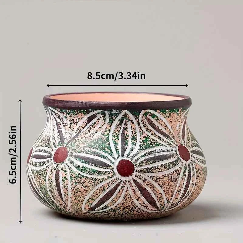 Cute Ceramic Succulent Garden Pots Planter with Drainage Flower Pot Small Plant Cactus Herbs Planter Indoor Garden Decoration