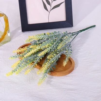 5 fork Artificial Flocking Lavender Plant wedding home decoration Artificial Fake Flower Wheat Plant Decoration Flower