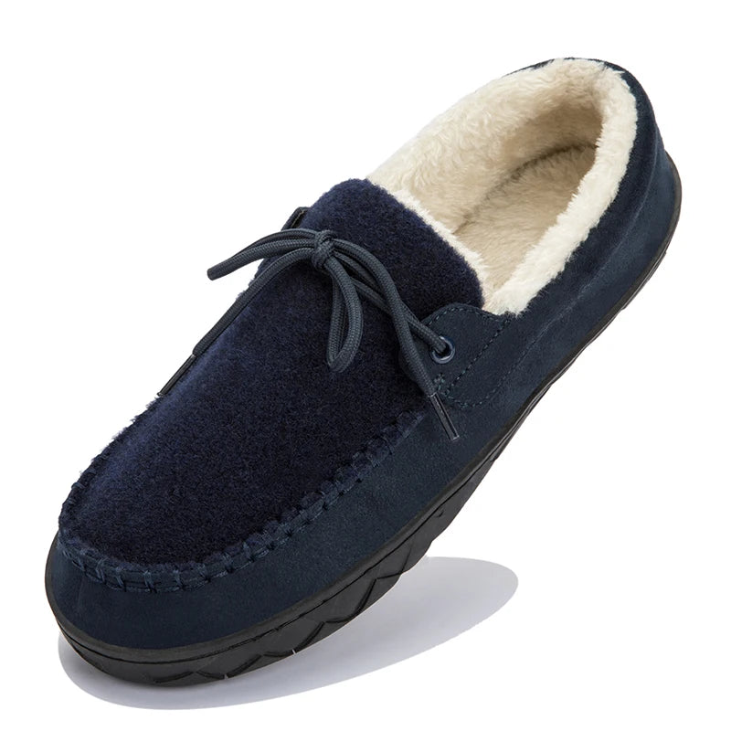 Big Size 49 50 Men Loafers Shoes Warm Home Soft Slippers Leather Business Men Moccasins Shoes Breathable Slip on Driving Shoes