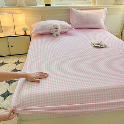 Plaid Fitted Sheet | Skin-Friendly, Elastic, Kids