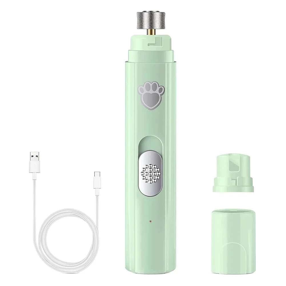 USB Rechargeable Electric Dog Nail Grinder with Polisher Wheel