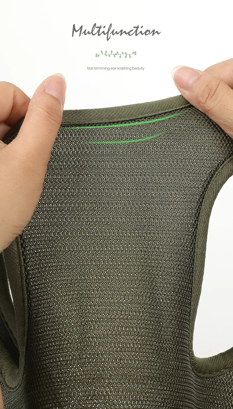 Adjustable Cat Grooming Hammock & Restraint Bag