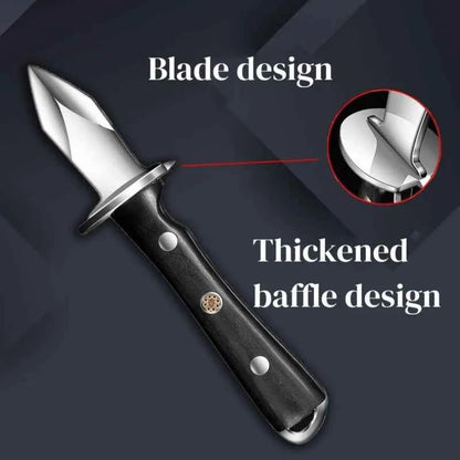 Black Color Wood Stainless Steel Oyster Knife Kitchen Tools Accessories Light Luxury Thickened Shell Opener Gadgets
