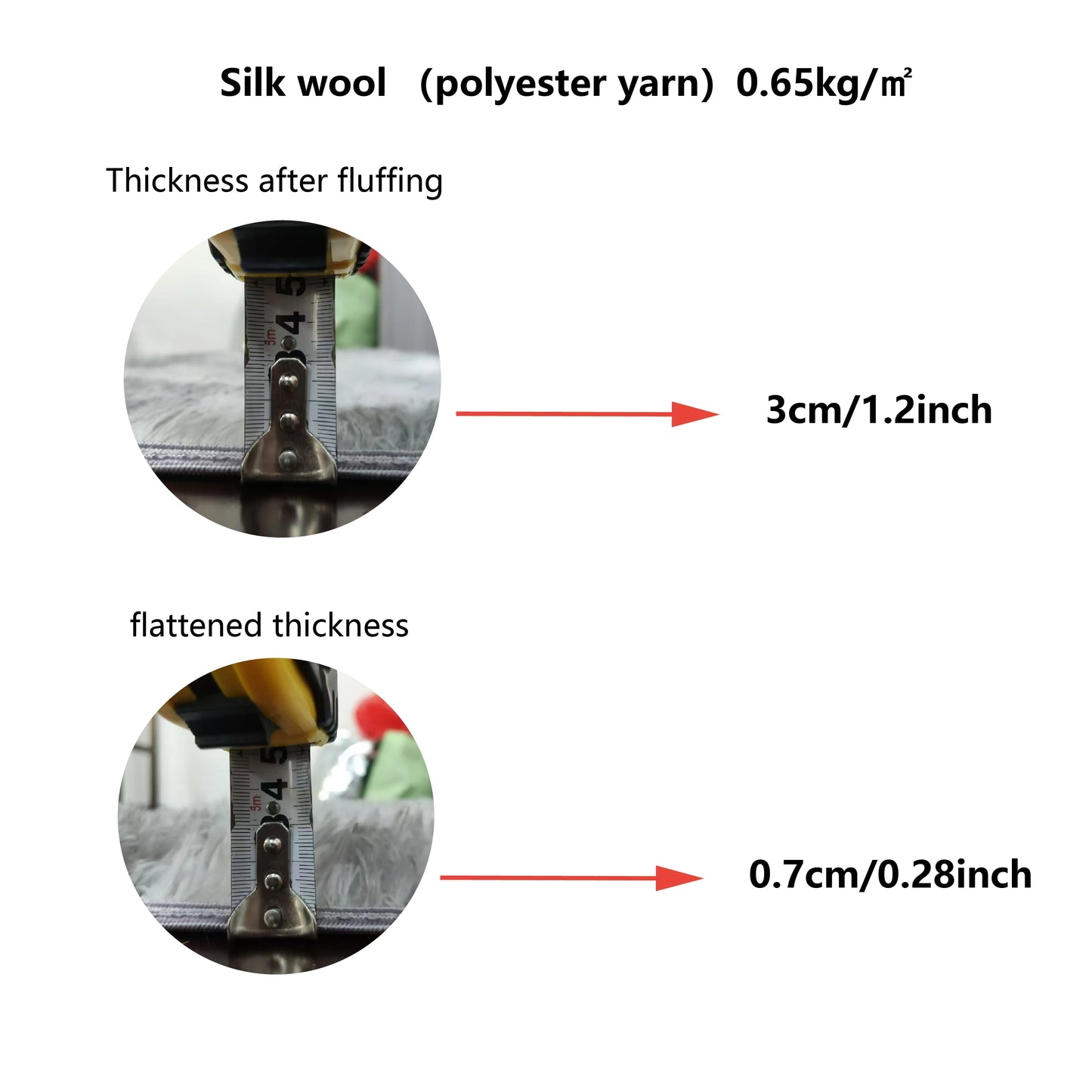 VIKAMA Ins White Round Carpet, Furry Floor Mat, Living Room, Home Blanket, Bedroom, Indoor Room, Plush Home Decoration Carpet