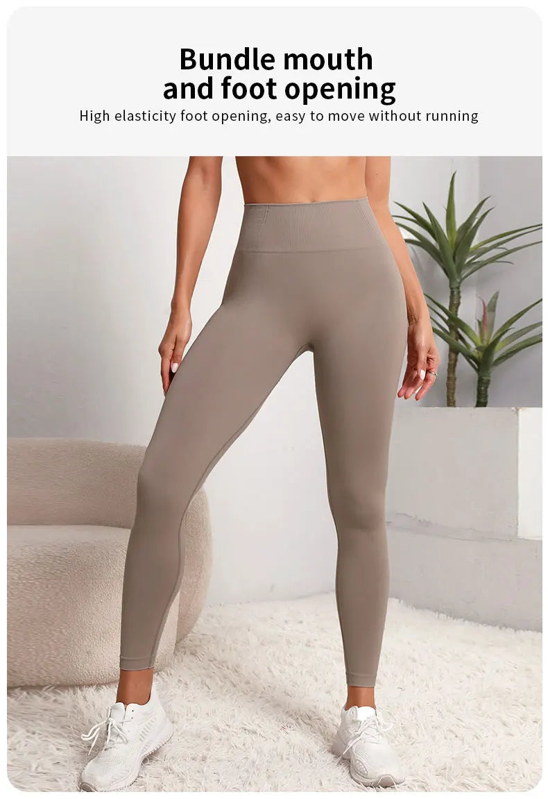 Women's High Waist Seamless Yoga Leggings — Push Up Hip Lift Stretch Gym Tights